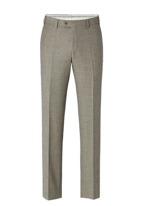 Hiltl Piacenza Mini Check Weave Broek Licht Beige