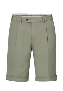 Hiltl Primino-U Cotton Linen Twill Comfort Stretch Bermuda Khaki