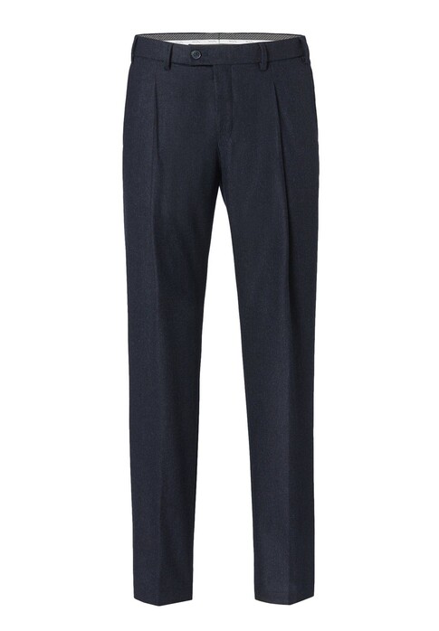 Hiltl Primo Carded Flanel Broek Donker Blauw Melange