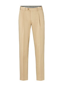 Hiltl Primo Chino 365 Luxurious Fine Satin Structure Broek Zand