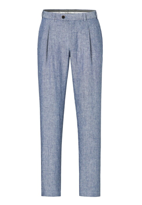 Hiltl Primo Cooling Effect Linen Délavé Pants Mid Blue