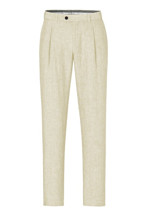 Hiltl Primo Cooling Effect Linnen Délavé Broek Licht Beige