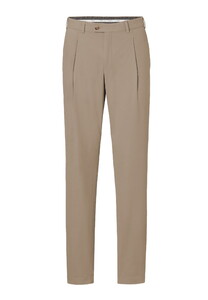 Hiltl Primo Cotton Essential Chino Comfort Stretch Diamond Finish Broek Licht Bruin