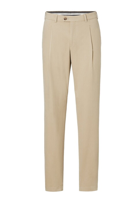 Hiltl Primo Cotton Essential Chino Comfort Stretch Diamond Finish Broek Zand