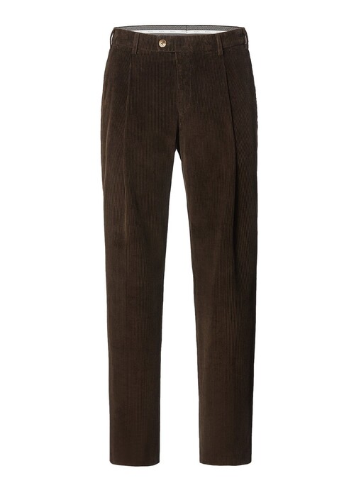 Hiltl Primo Genua Corduroy Corduroy Broek Donker Bruin