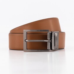 Hiltl Reversible Duo Color Leather Uni Fine Structure Belt Cognac-Black