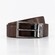 Hiltl Reversible Duo Color Leather Uni Fine Structure Riem Donkerbruin-Zwart