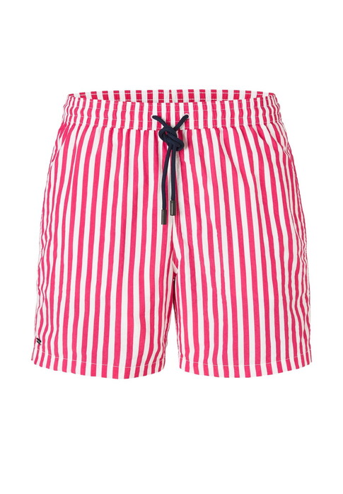 Hiltl Striped Lightweight Quick Dry Swim Short Berry-White