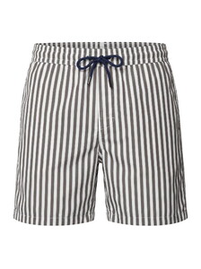 Hiltl Striped Lightweight Quick Dry Swim Short Bruin-Wit