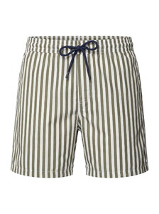 Hiltl Striped Lightweight Quick Dry Swim Short Olive-White
