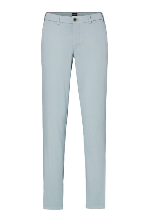 Hiltl Tamo Cotton Stretch Subtle Textured Handle Broek Licht Blauw