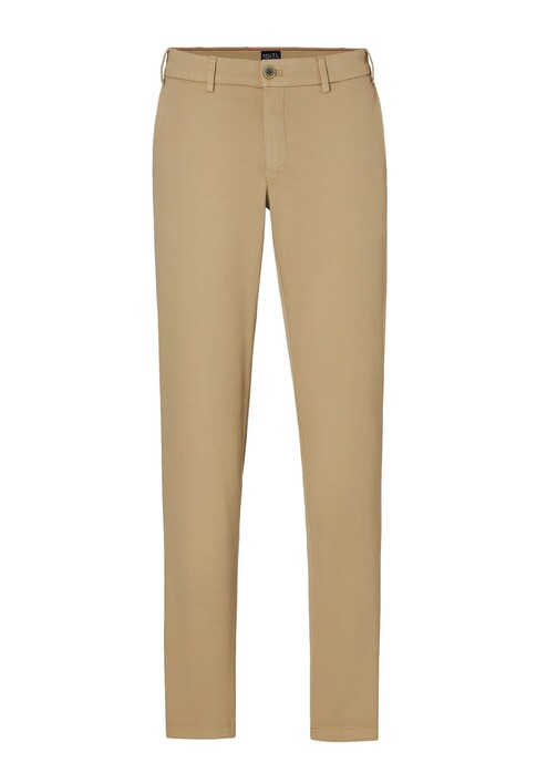 Hiltl Tamo Cotton Stretch Subtle Textured Handle Broek Zand