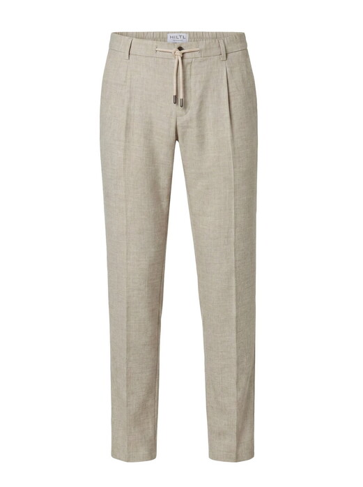 Hiltl Tani Drawstring Active Wool Washable Performance Stretch Broek Beige
