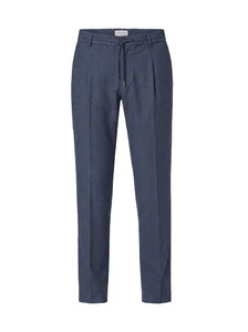 Hiltl Tani Drawstring Active Wool Washable Performance Stretch Broek Blauw