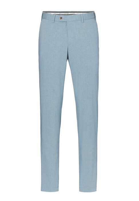 Hiltl Tarent Flat-Front Cotton Mélange Broek Licht Blauw