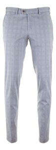 Hiltl Tarent Slim-Fit Fine Check Broek Blauw-Grijs