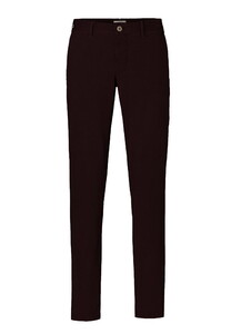 Hiltl Tavi Casual Gabardine Subtle Fade-Out Look Broek Donker Rood