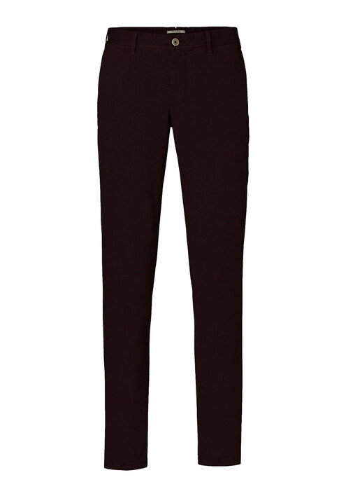 Hiltl Tavi Casual Gabardine Subtle Fade-Out Look Broek Donker Rood