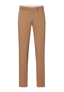 Hiltl Teaker S Luxury True Supima Cotton Comfort Stretch Broek Licht Bruin