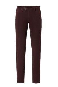 Hiltl Trento Twill Cotton Stretch Broek Burgundy Red