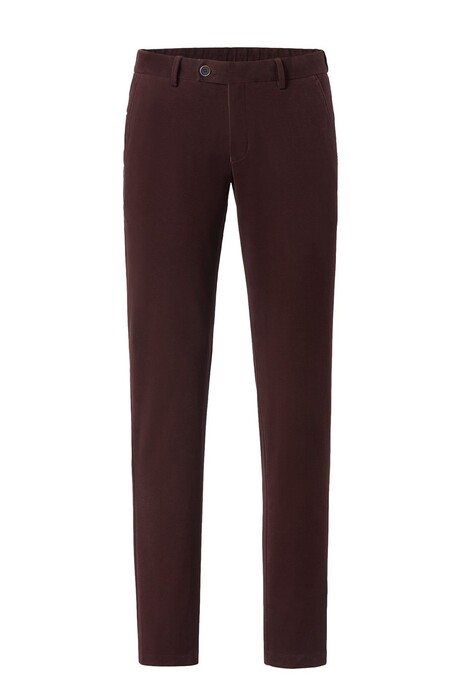 Hiltl Trento Twill Cotton Stretch Broek Burgundy Red