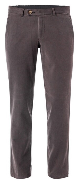 Hiltl Trento Twill Cotton Stretch Pants Greybrown