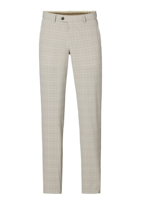 Hiltl Turnberry Glencheck Performance Stretch Broek Beige