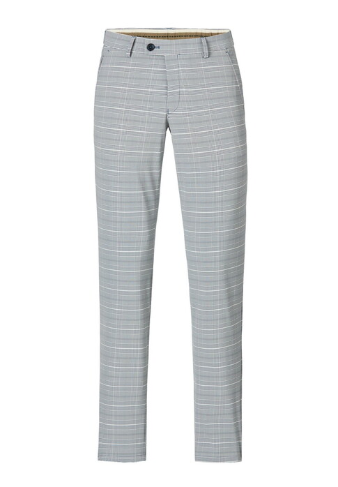 Hiltl Turnberry Glencheck Performance Stretch Broek Blauw