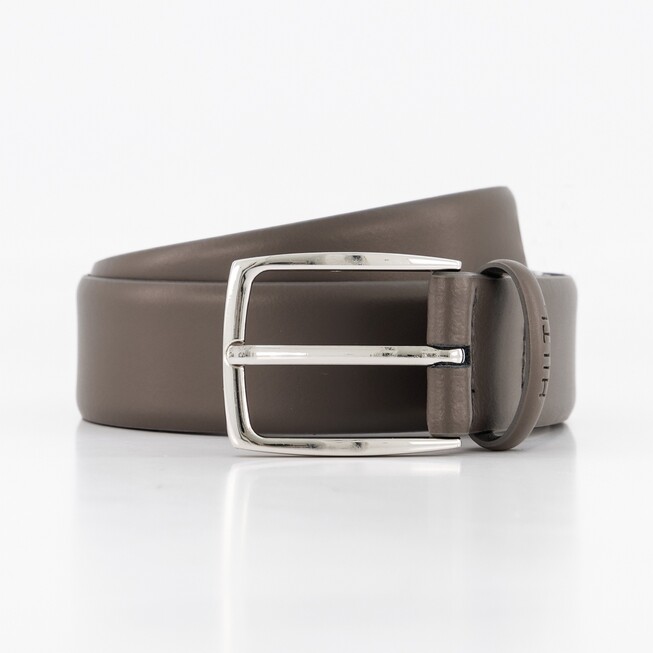 Hiltl Uni Leather Riem Grijs