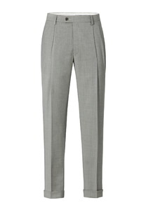 Hiltl Varmac-U B-Dynamic Super 110's Virgin Wool Subtle Faux-Uni Broek Licht Grijs