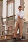 Hiltl Varmac-U Ultralight Air Weight Supima Cotton Broek Licht Bruin