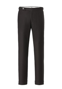 Hiltl Varo-U Luxury Wool Cashmere Blend Pants Dark Brown Melange