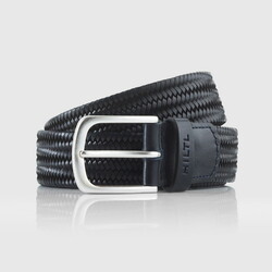 Hiltl Woven Leather Riem Donker Blauw