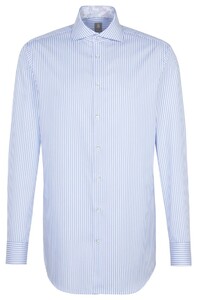Jacques Britt Sleeve 7 Striped Twill Blauw