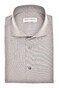 John Miller Allover Fine Check Cotton Non-Iron Overhemd Midden Bruin