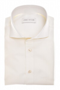 John Miller Allover Fine Pattern Cotton Non-Iron Overhemd Antiekwit
