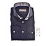 John Miller Bold Check Collar Tailored Fit Overhemd Navy