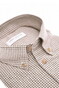 John Miller Button Down Fine Flanel Check Overhemd Midden Bruin