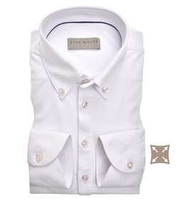 John Miller Button Down Slim Casual Hyperstretch Polo Wit