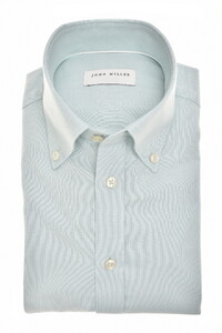 John Miller Button-Down Solid Color Oxford Overhemd Licht Groen