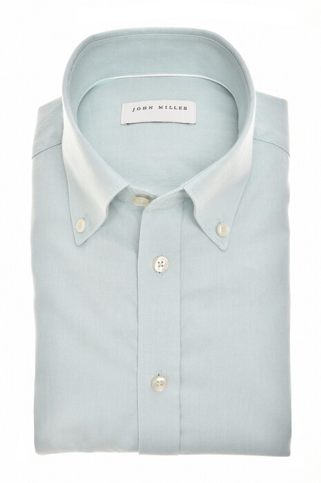 John Miller Button-Down Solid Color Oxford Overhemd Licht Groen