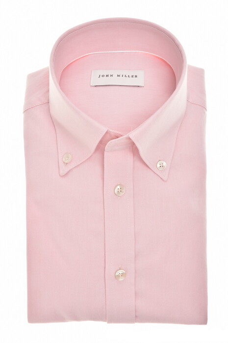 John Miller Button-Down Solid Color Oxford Shirt Light Pink