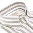 John Miller Button-Down Stripe Cotton Flannel Shirt Mid Grey