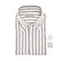 John Miller Button-Down Stripe Cotton Flannel Shirt Mid Grey