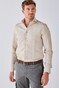 John Miller Chambray Effect Subtle Mélange Look Airy Fabric Blend Overhemd Sandy