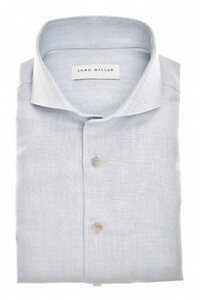 John Miller Chambray Effect Subtle Mélange Look Airy Fabric Blend Shirt Light Blue