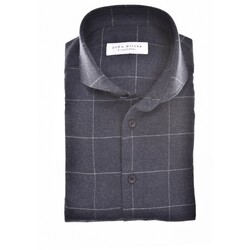 John Miller Cotton Cashmere Large Check Overhemd Navy