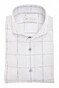 John Miller Cutaway Collar Large Check Easy Care Overhemd Wit