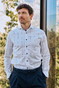 John Miller Cutaway Collar Large Check Easy Care Overhemd Wit