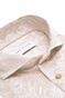 John Miller Cutaway Linnen Cotton Fantasy Leaves Pattern Overhemd Sandy